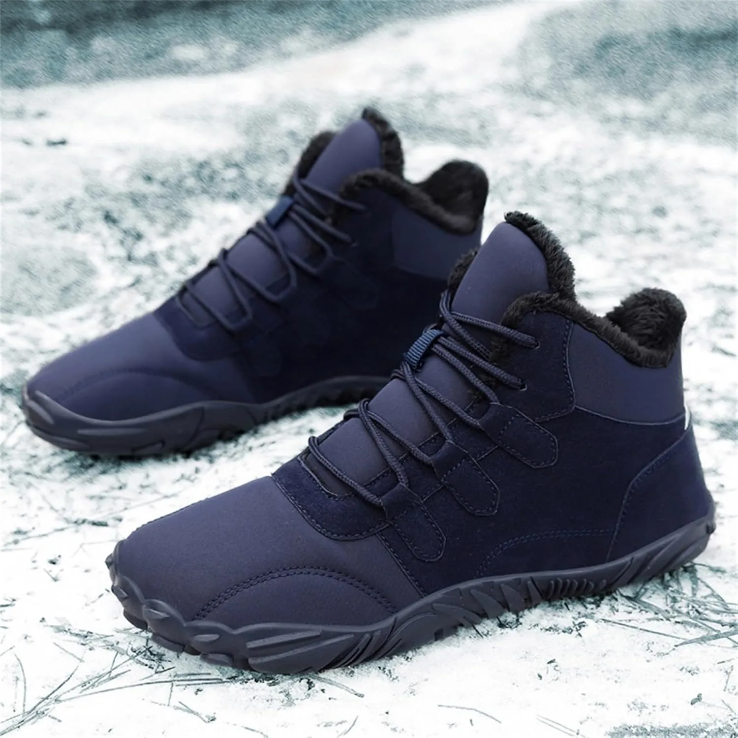 Womens Winter Business Casual Shoes Women's Wide Width Waterproof Snow Boots Fuzzy Boots Cozy Boots for Women Mid Calf Winter Boots for Women Waterproof Sales Clearance