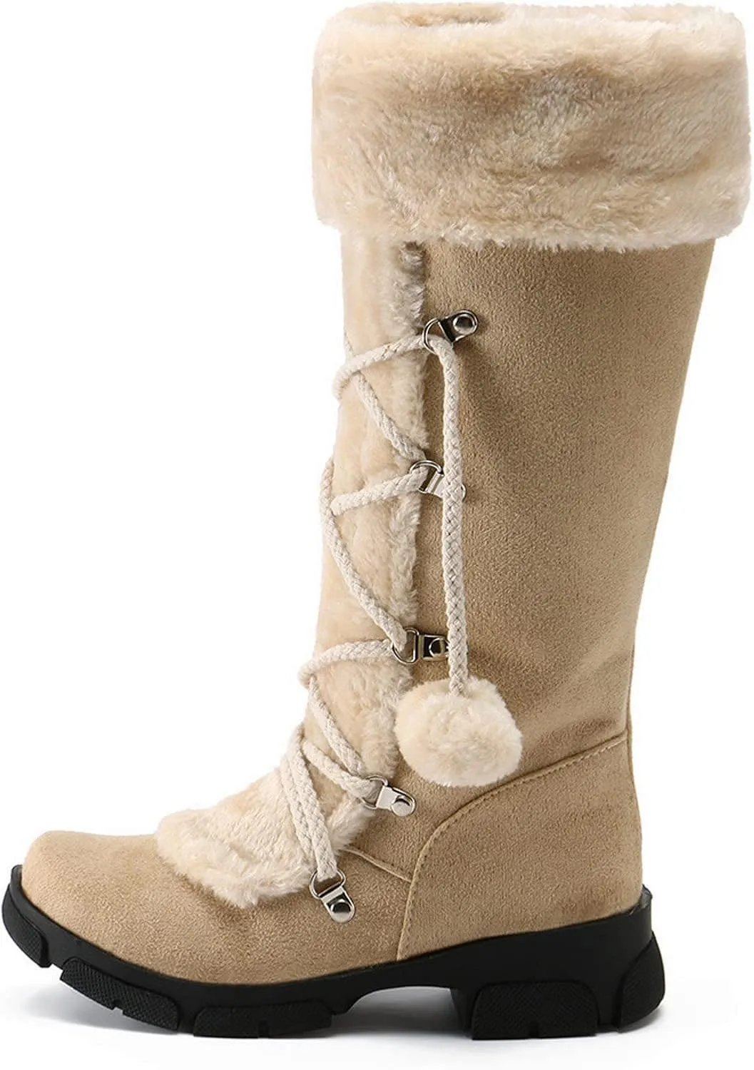 Womens Winter Shoes Wide Width Size 9.5 Woman Snow Boots Zapatos De Invierno Para Mujer Waterproof Boots for Women Women's Snow Boots Wide Calf Sales Clearance