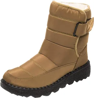 Zipper Winter Boots for Women Waterproof Snow Women's Winter Boots Waterproof Wide Width Womens Slip on Winter Boots Ankle Wide Snow Boots for Women Wide Width Botas De Trabajo En La Nieve Para Mujer